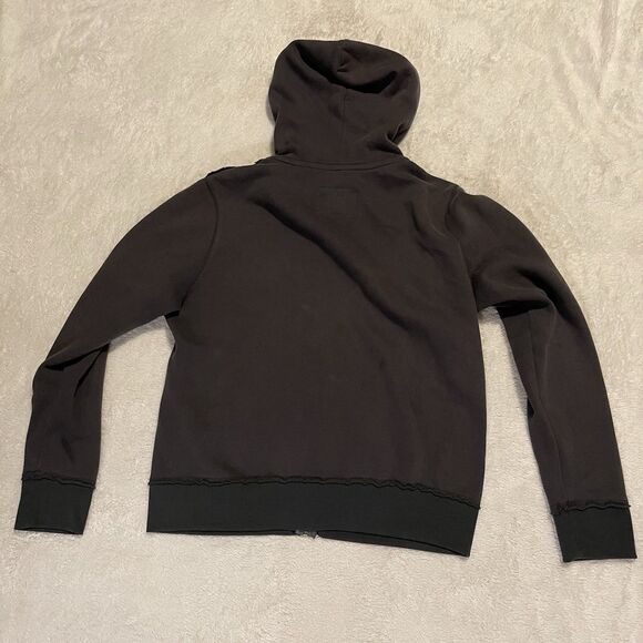 Aeropostale Y2K Womens Hoodie Sweatshirt Grunge Full Zip NY Fleece Gray XL - Picture 11 of 12